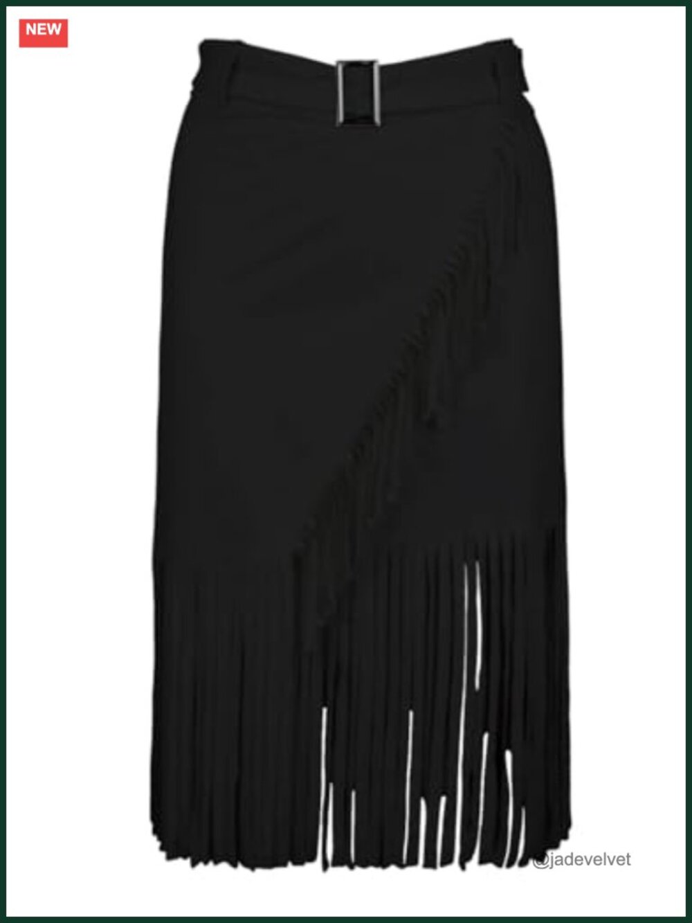 Womens Boho Fringe Midi Skirt Western Festival A-Line Pull On